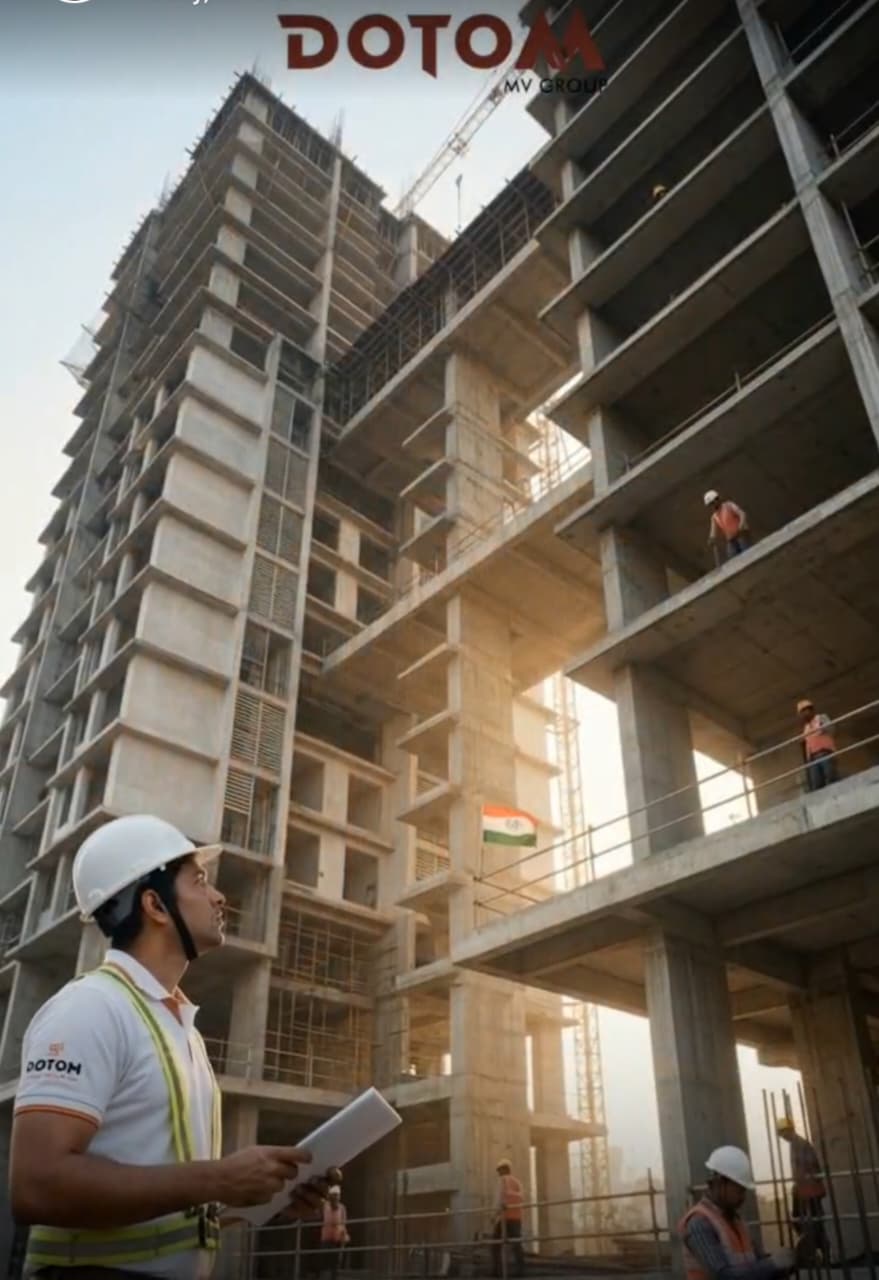 High-rise construction site project view