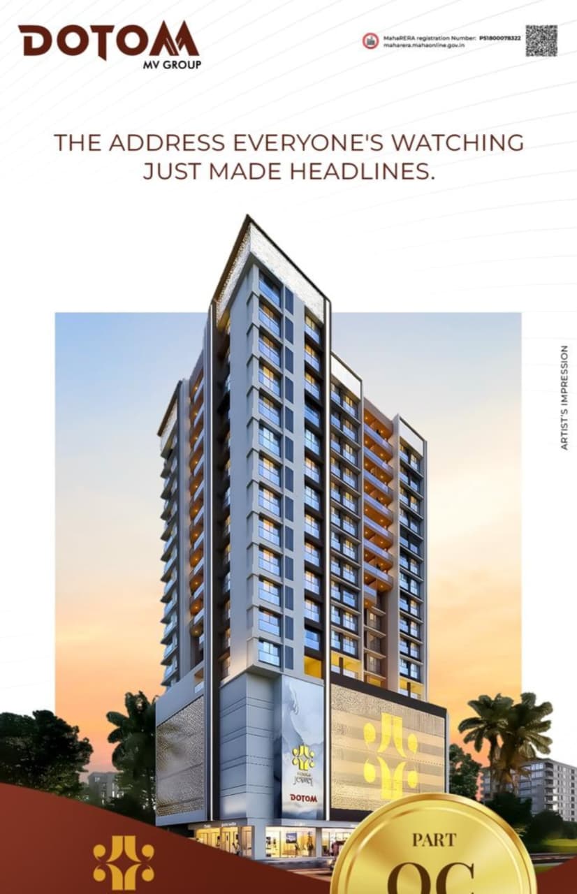 Completed residential tower project view